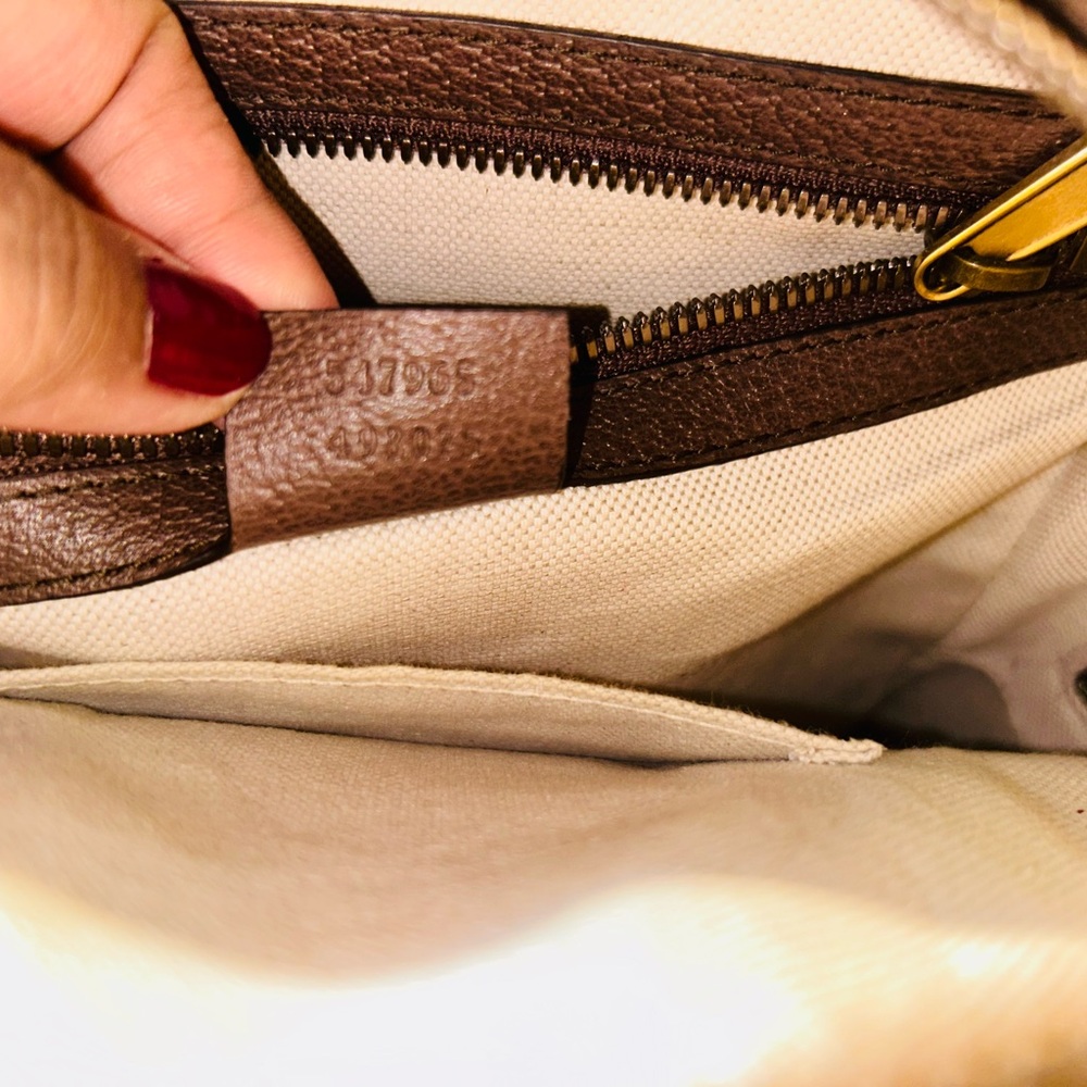 SALE 🎉Gucci Monogram Backpack with Red and Green Stripe NWT - Picture 8 of 10